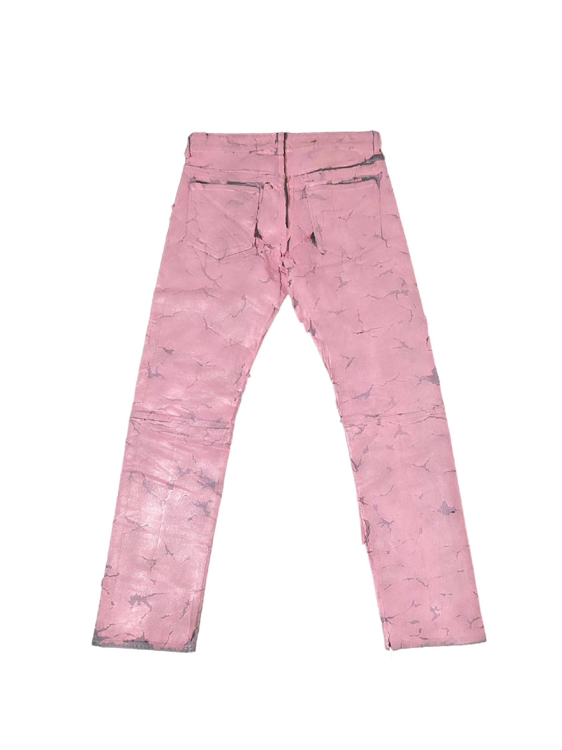 GIVENCHY SS21 CRACKLE PAINT JEANS